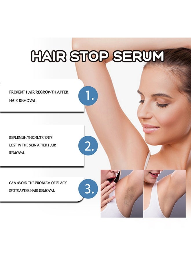 OUHOE Hair Stop Serum, Reduces Unwanted Hair Growth, Moisturizes & Soothes The Skin, Reducing Body Hair Growth, Shrink Pores, Suitable for All Skin Types 20ml - Image 4